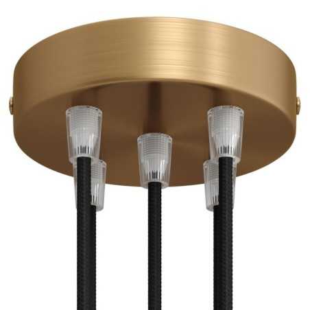 Support métal couleur laiton diamètre 120mm cinq sorties