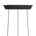 Support métal noir 675mm long x 225mm large 3 trous