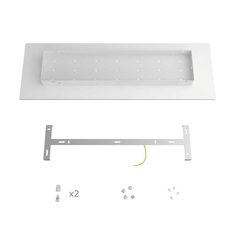 Support métal noir 675mm long x 225mm large 3 trous