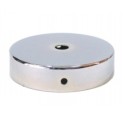 Support en métal chromé brillant de 80 mm de diamètre et une sortie