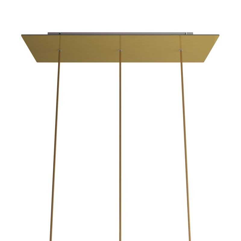 Support métal laiton 675mmx 225mm avec 3 trous