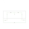 Support métal laiton 675mmx 225mm avec 3 trous
