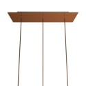 Support métal cuivre 675mm long x 225mm large 3 trous
