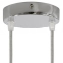 Support couleur chromée diamètre 120mm deux sorties