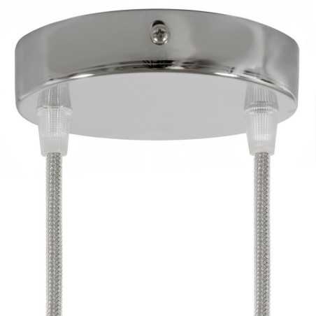 Support couleur chromée diamètre 120mm deux sorties