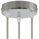 Support couleur chromée diamètre 120mm trois sorties