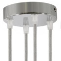 Support couleur chromée diamètre 120mm quatre sorties