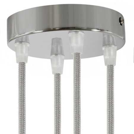 Support couleur chromée diamètre 120mm quatre sorties