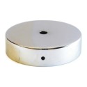 Support métallique chromé brillant de 120 mm de diamètre et une sortie