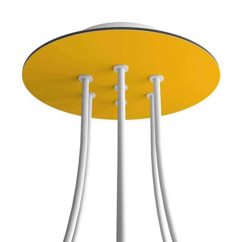 Rosace ronde 200 mm avec 7 trous | ACCESSOIRESPOURLAMPES.FR