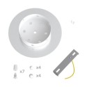 Support métallique rond diamètre 200mm et 7 trous