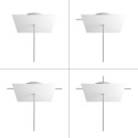 Support métallique carré 200mm x 200mm 1 sortie