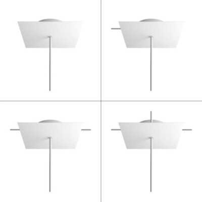 Support métallique carré 200mm x 200mm 1 sortie