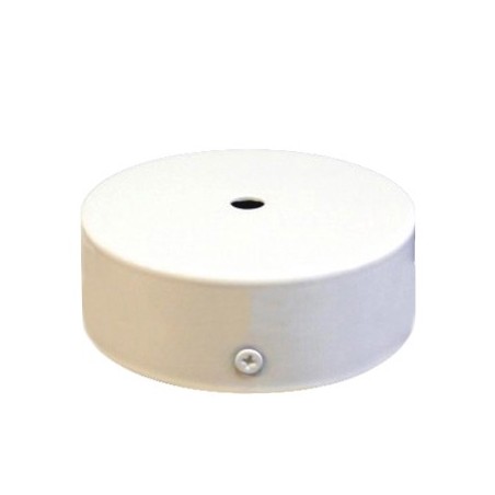 Support de plafond blanc diamètre 60 mm x 24 mm et une sortie