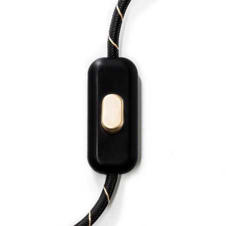 Interrupteur unipolaire switch couleur noir et or