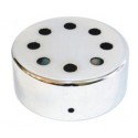 Support en métal chromé brillant de 100 mm de diamètre avec huit sorties.
