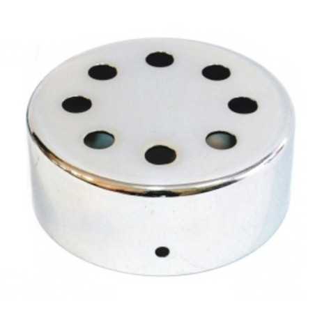 Support en métal chromé brillant de 100 mm de diamètre avec huit sorties.