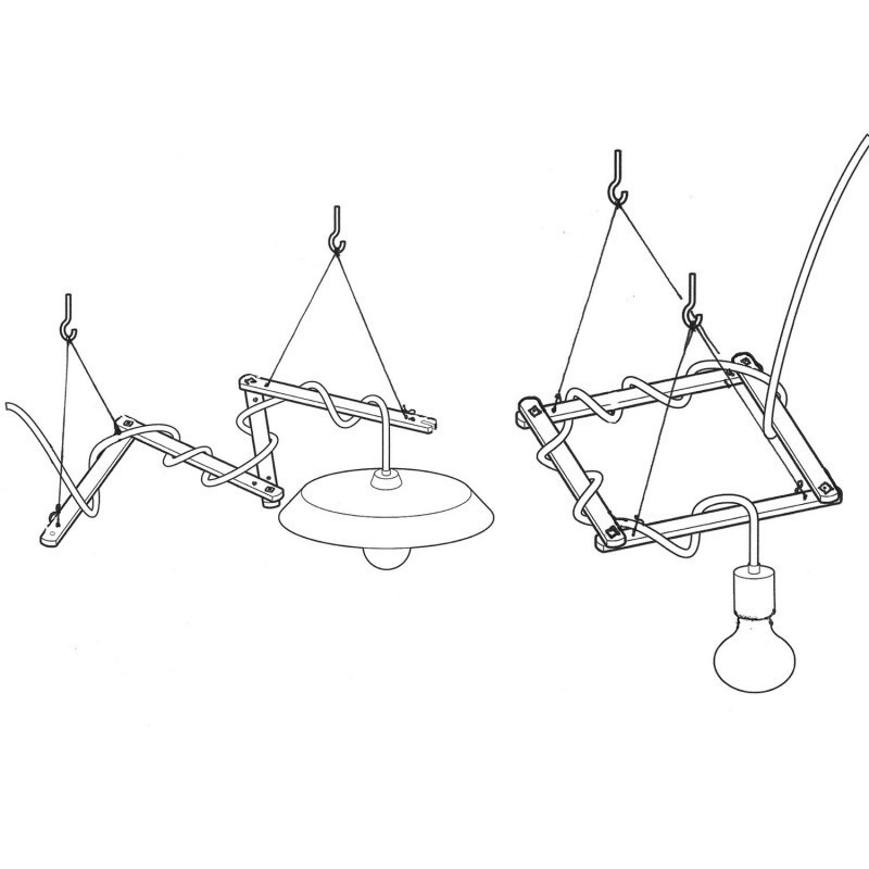 Système de suspension en bois pour lampes à suspension