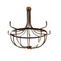 Structure en fer brut pour réaliser une lampe à 5 lumières