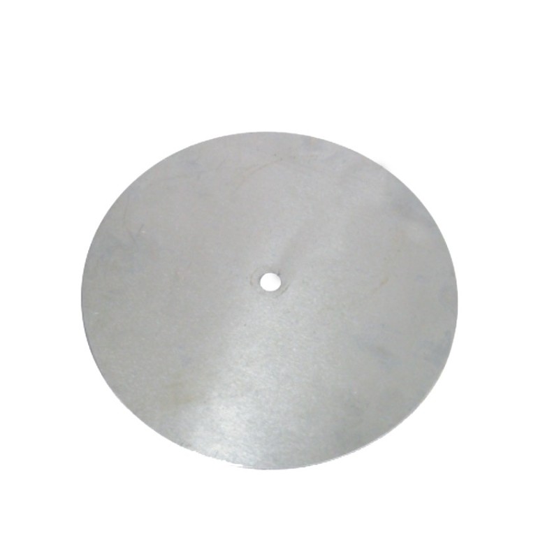 Plaque de fer ronde trou central filetage M10 et 1mm