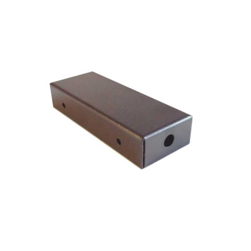Support métallique couleur noir 130mm x 50mm x 26mm