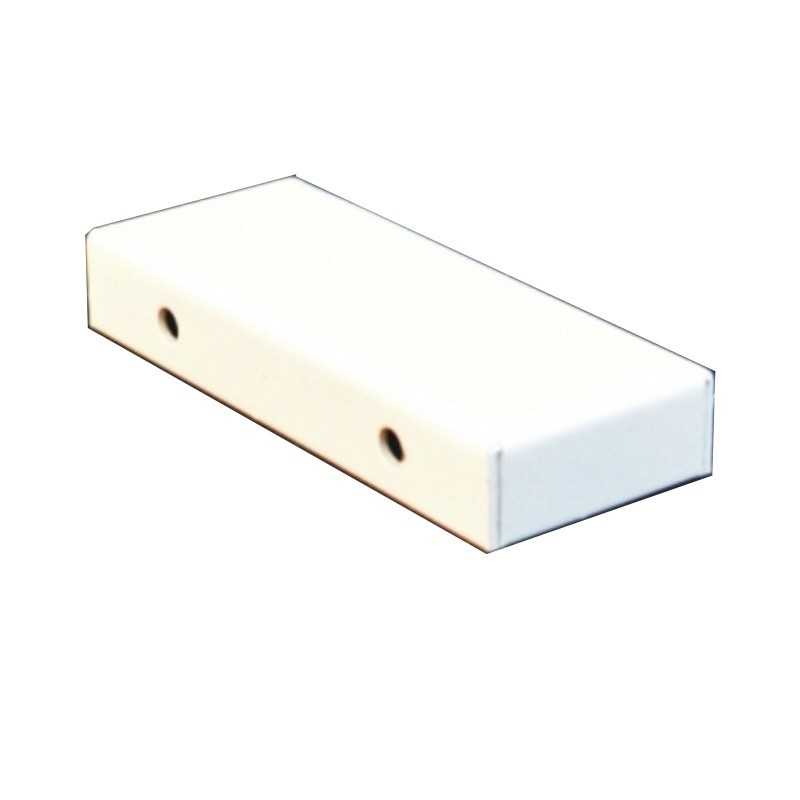 Support métallique couleur blanc 130mm x 50mm x 26mm