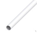 Tube métal blanc sans filetage diamètre 12mm