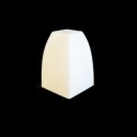 Abat-jour blanc quatre faces 110 mm de haut x bord 80 mm