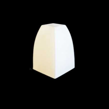 Abat-jour blanc quatre faces 110 mm de haut x bord 80 mm