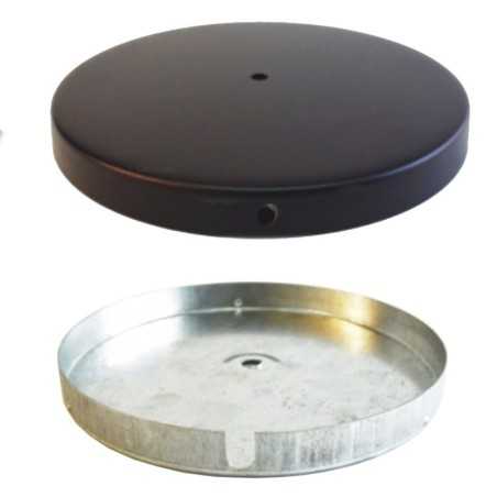 Base pied pour lampes couleur noire différents diamètres