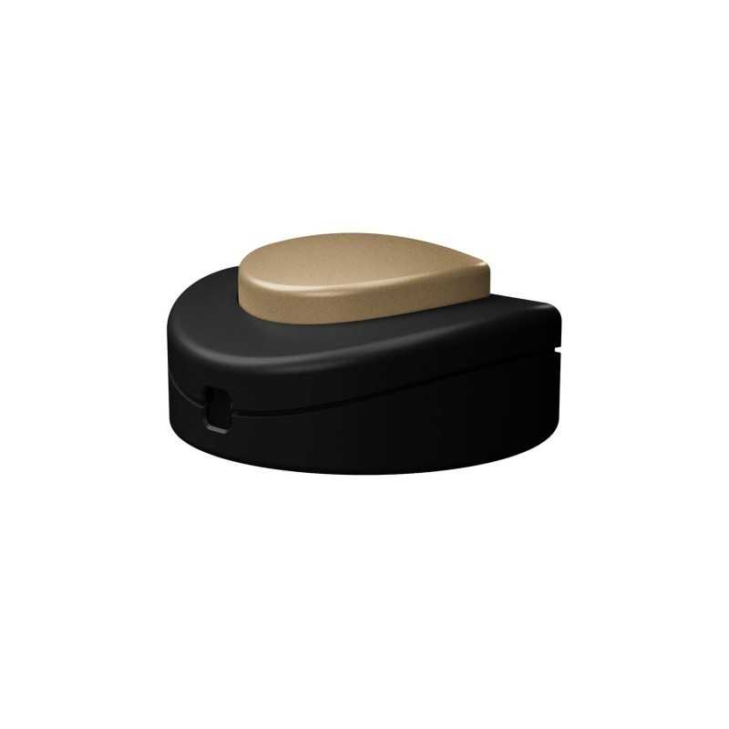 Interrupteur à pied couleur noir et dorée pour lampes