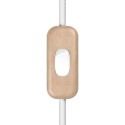 Interrupteur unipolaire switch couleur blanc et bois