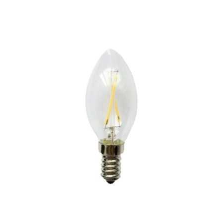 Ampoule LED vintage bougie E14 2W 120lm transparente