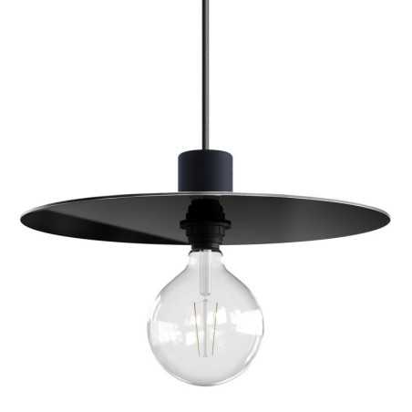 Abat-jour noire style minimaliste 400mm pour E27