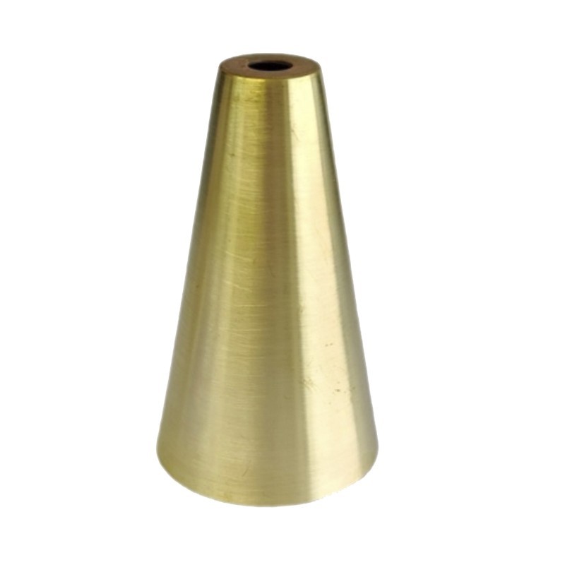 Spot lumineux conique Ø60x105h satin laton - Abat-jour en métal et  céramique - Accessoires pour lampes