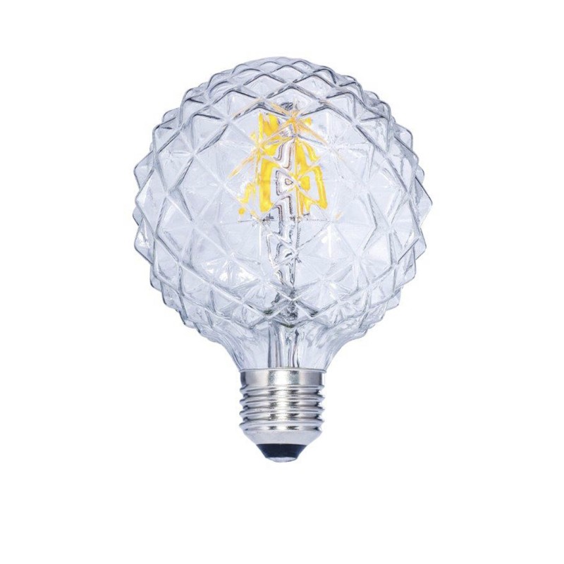 Ampoule LED vintage globe 95mm 6W 520Lm biseautée