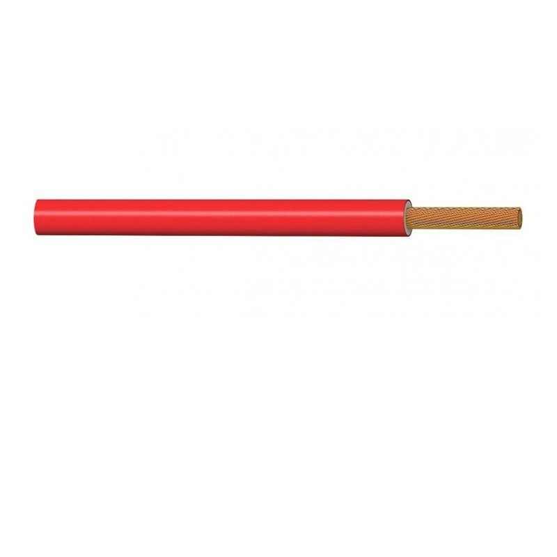 Câble en téflon rouge type 1 x 0,5 mm2