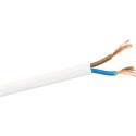 Câble plat blanc 2 x 0,50 mm2 PVC + PCV