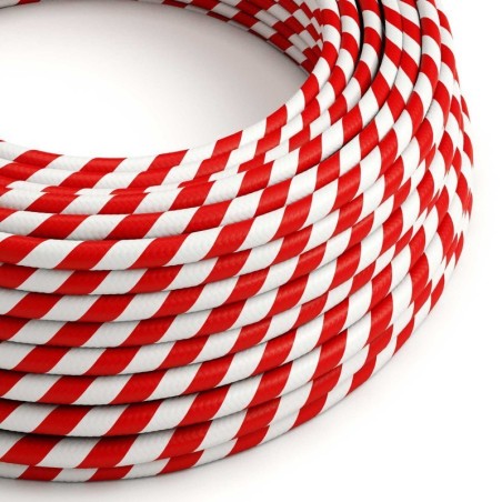 Câble décoratif textile à mètres  couleur cirque rouge