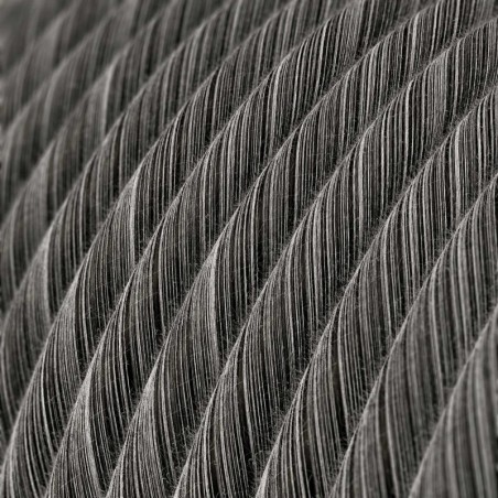 Câble décoratif textile à mètres  couleur gris vertige