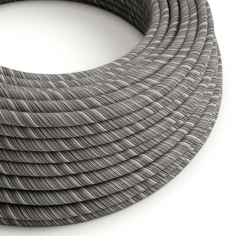 Câble décoratif textile à mètres  couleur gris vertige