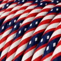 Câble décoratif textile à mètres  couleur USA