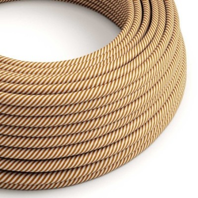 Cable decorativo textil a metros homologado dorado glamour