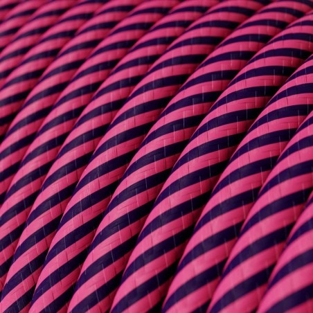 Câble décoratif textile à mètres  couleur cirque vertige