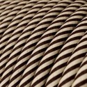 Câble décoratif textile à mètres  couleur marron du désert
