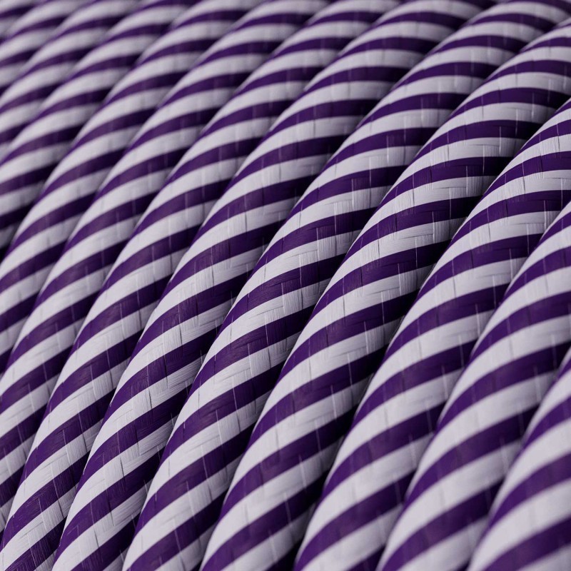 Câble décoratif textile à mètres  couleur sort lilas