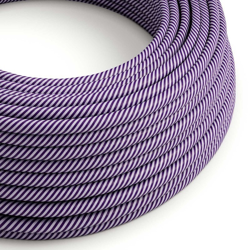 Câble décoratif textile à mètres  couleur sort lilas