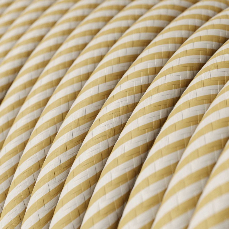 Câble décoratif textile à mètres  couleur désert de vanille