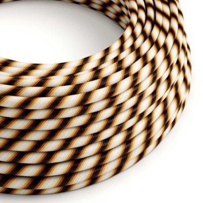 Câble décoratif textile à mètres  couleur marron vintage
