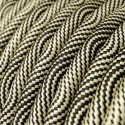 Câble décoratif textile à mètres  couleur labyrinthe doré